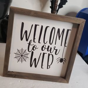 Twelve Timbers Welcome to Our Web Decor Spider